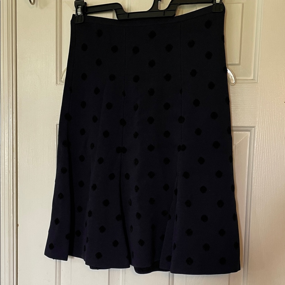 Navy Polka Dot Skirt